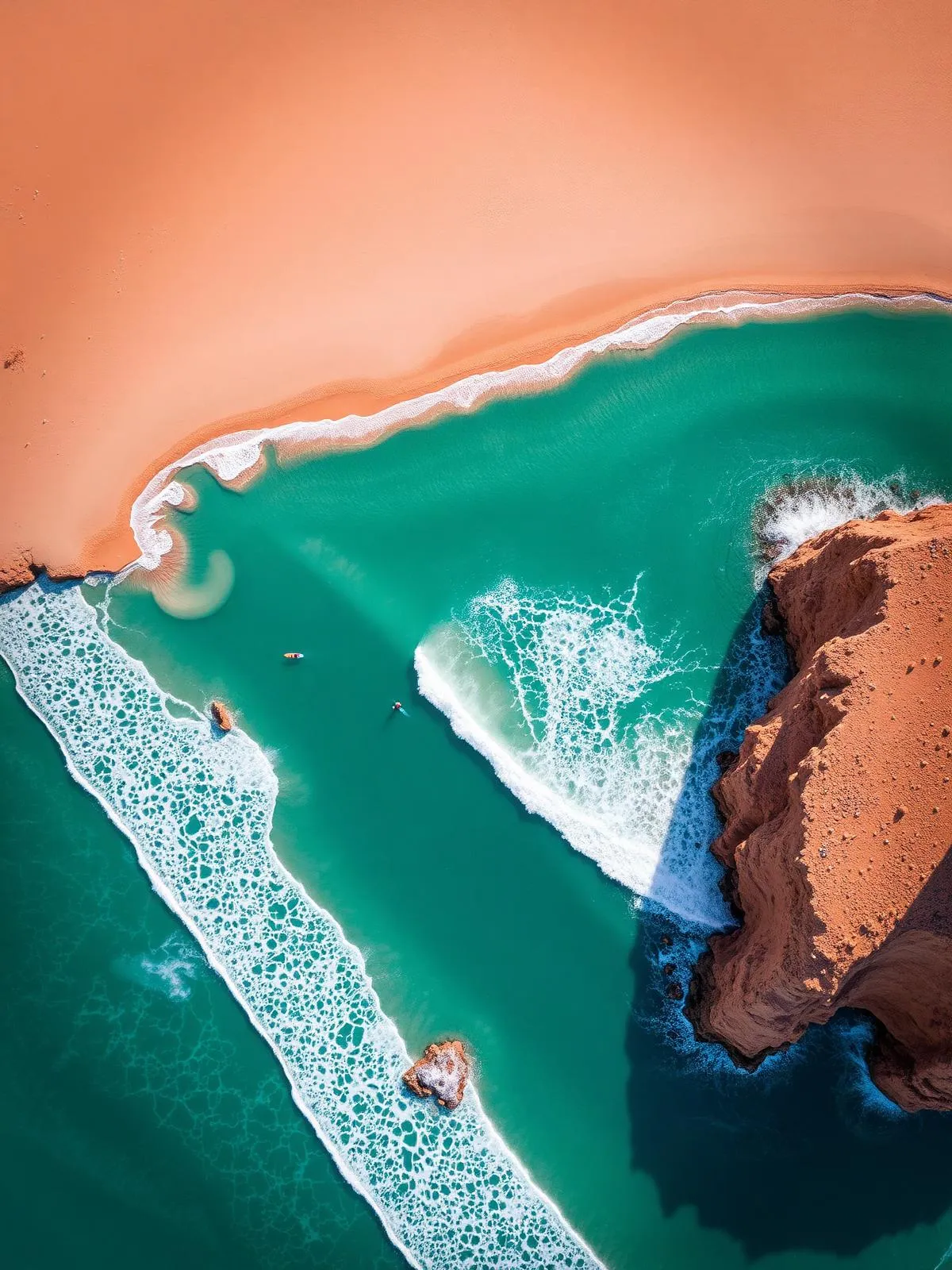 Atlantic coastline near Taghazout — private buyout surf week Morocco